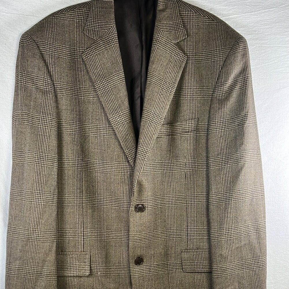 Gianfranco Ruffini Men's Lambswool Cashmere Blend Blazer Jacket Brown • 42R